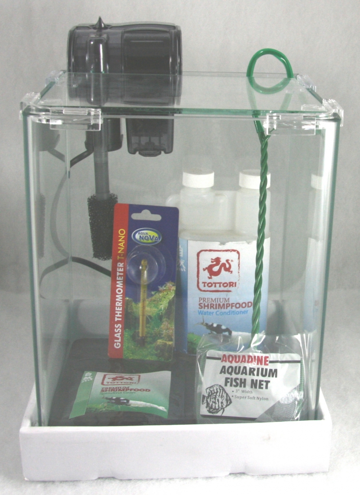 Bild 1 von Nano Glas Aquarium Garnelen Set 10 L incl. Einhängefilter
