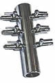 Metallregler 6-fach mit 20 mm Anschluß